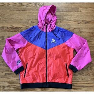 Nike Jacket Mens Extra Large XL Red Pink Heritage Windrunner Hiker Retro Hooded